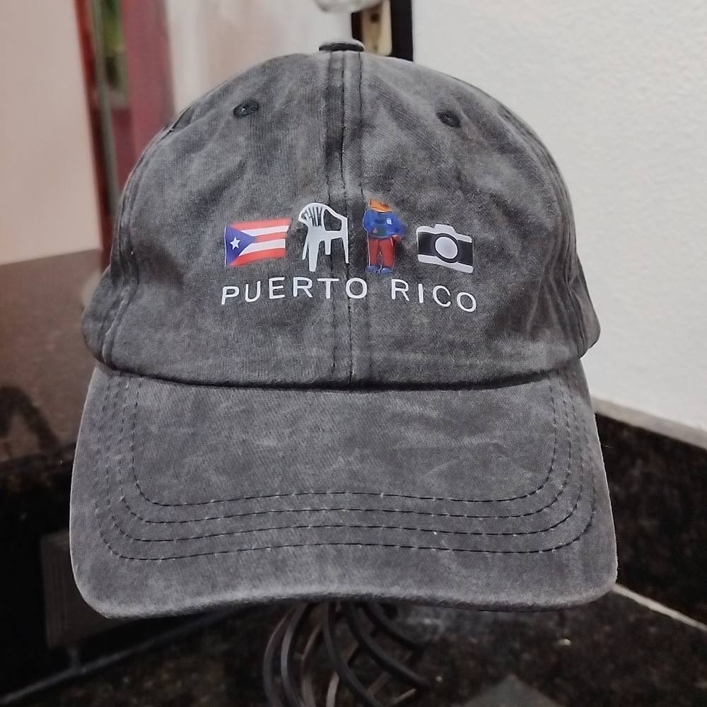 Puerto Rico Vintage Grey Unisex Cap